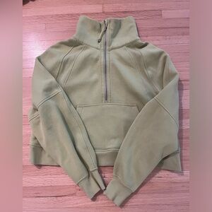 Lululemon Scuba Half Zip Funnel Neck - size M/L - Wasabi colour